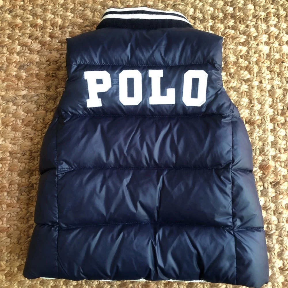 New: Polo Ralph Lauren REVERSIBLE Down Puffer Vest. Size 3